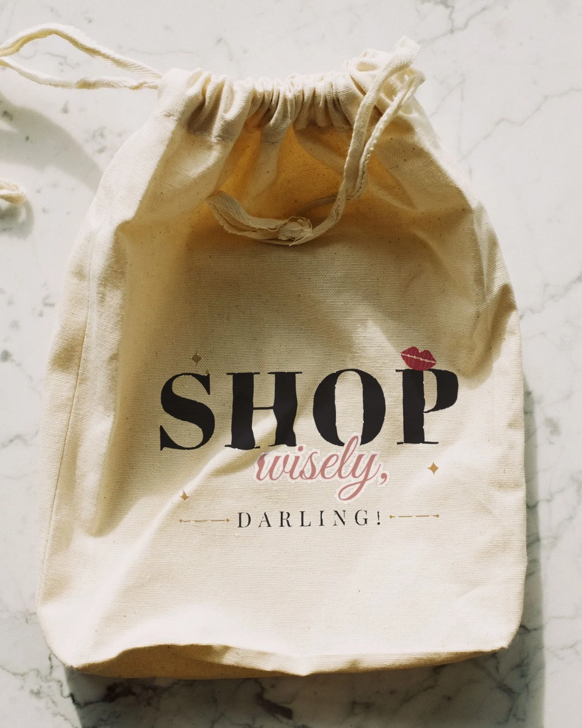 Ladies' Purse with the "Shop wisely, darling!" design