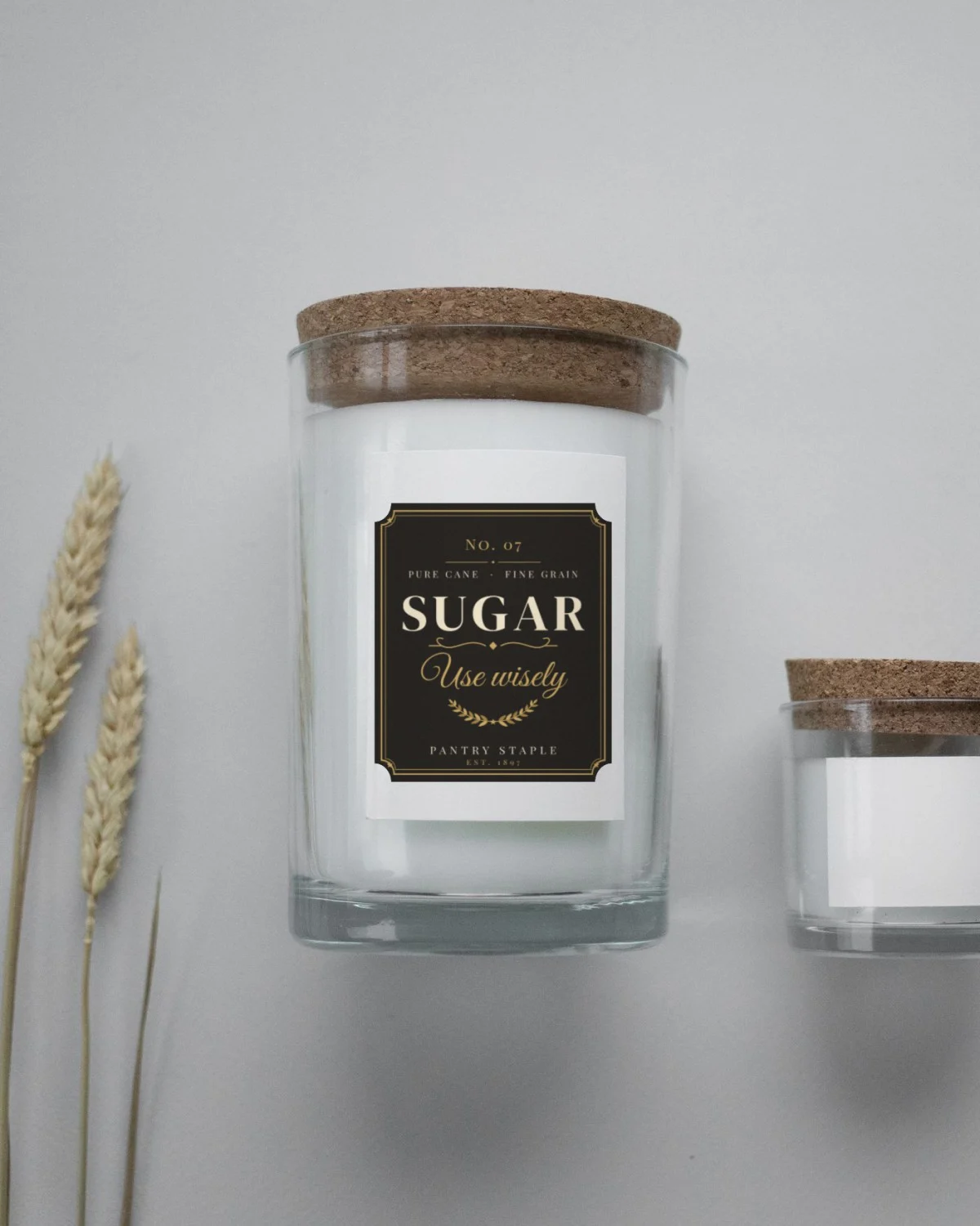 Sugar Jar with the "Use wisely." design