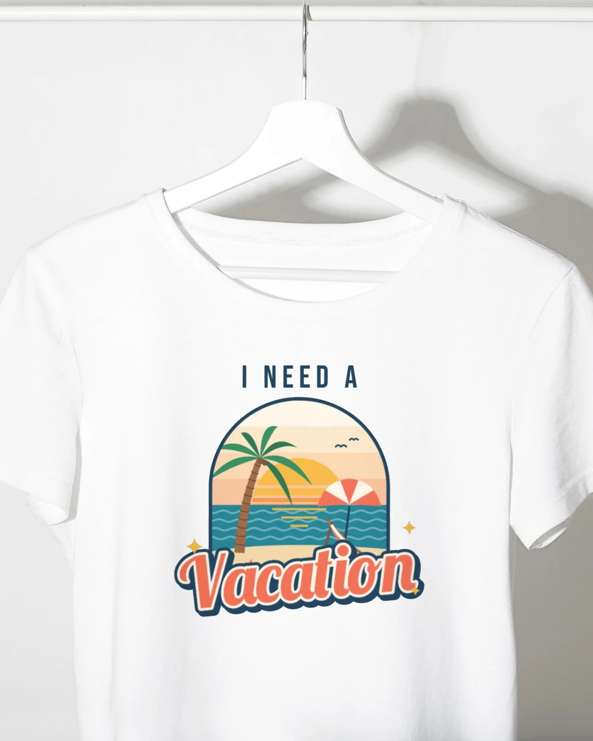 Funny T-Shirt with the "I need a vacation." design