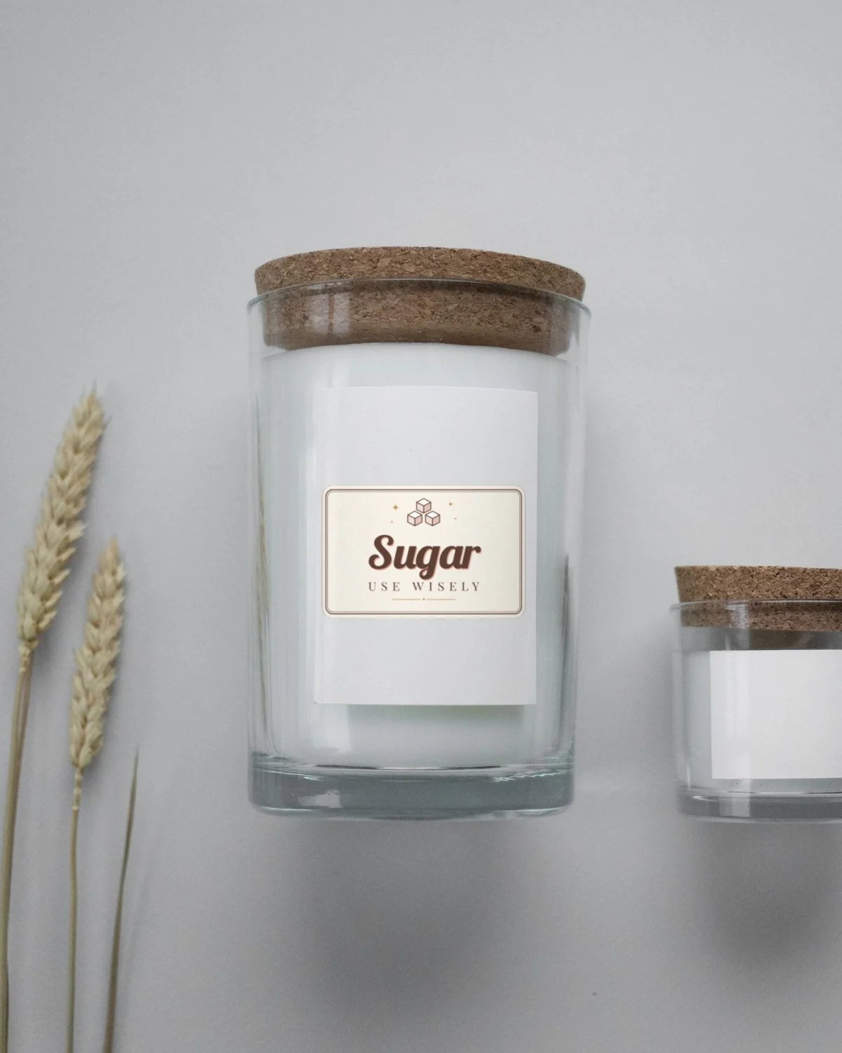 Sugar Jar with the "Use wisely." design