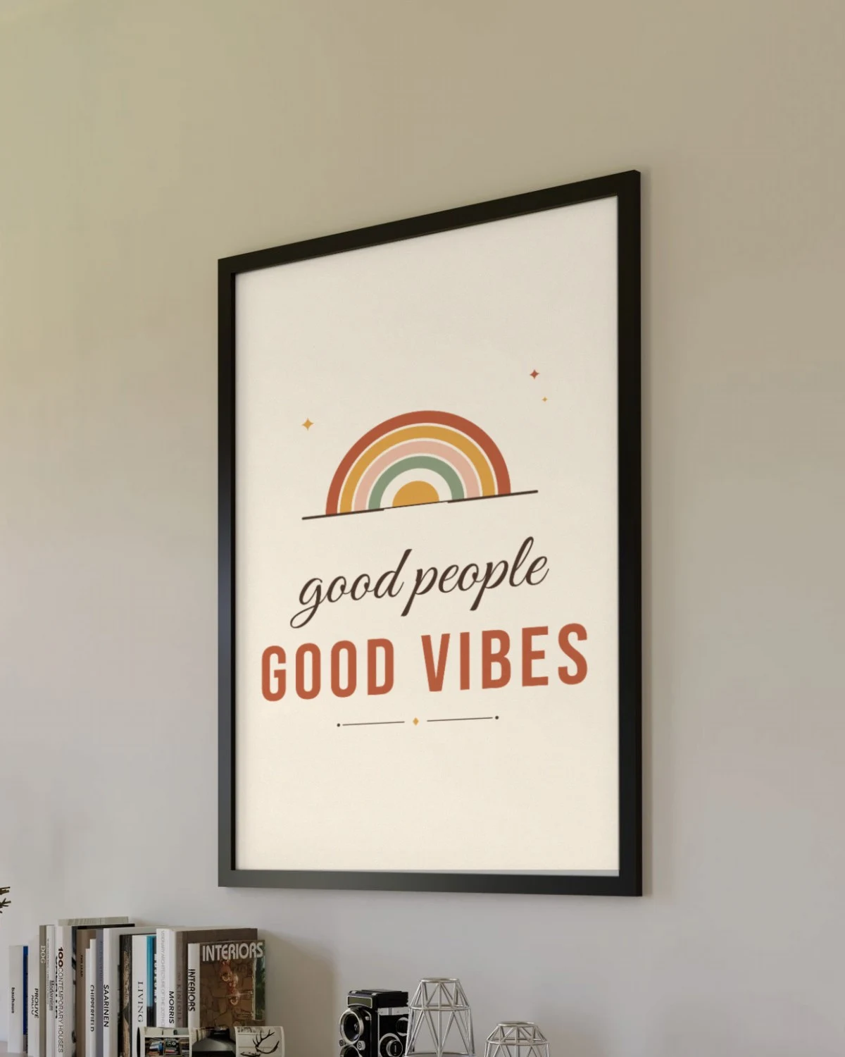 Wall Hanging with the "Good people, good vibes." design