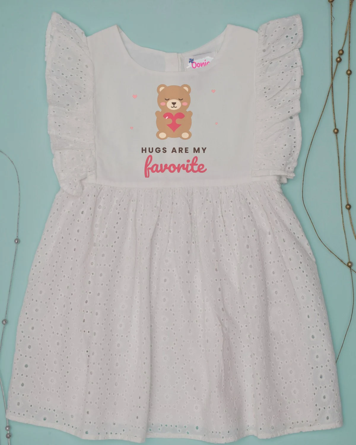 Baby Dress with the "Hugs are my favorite." design
