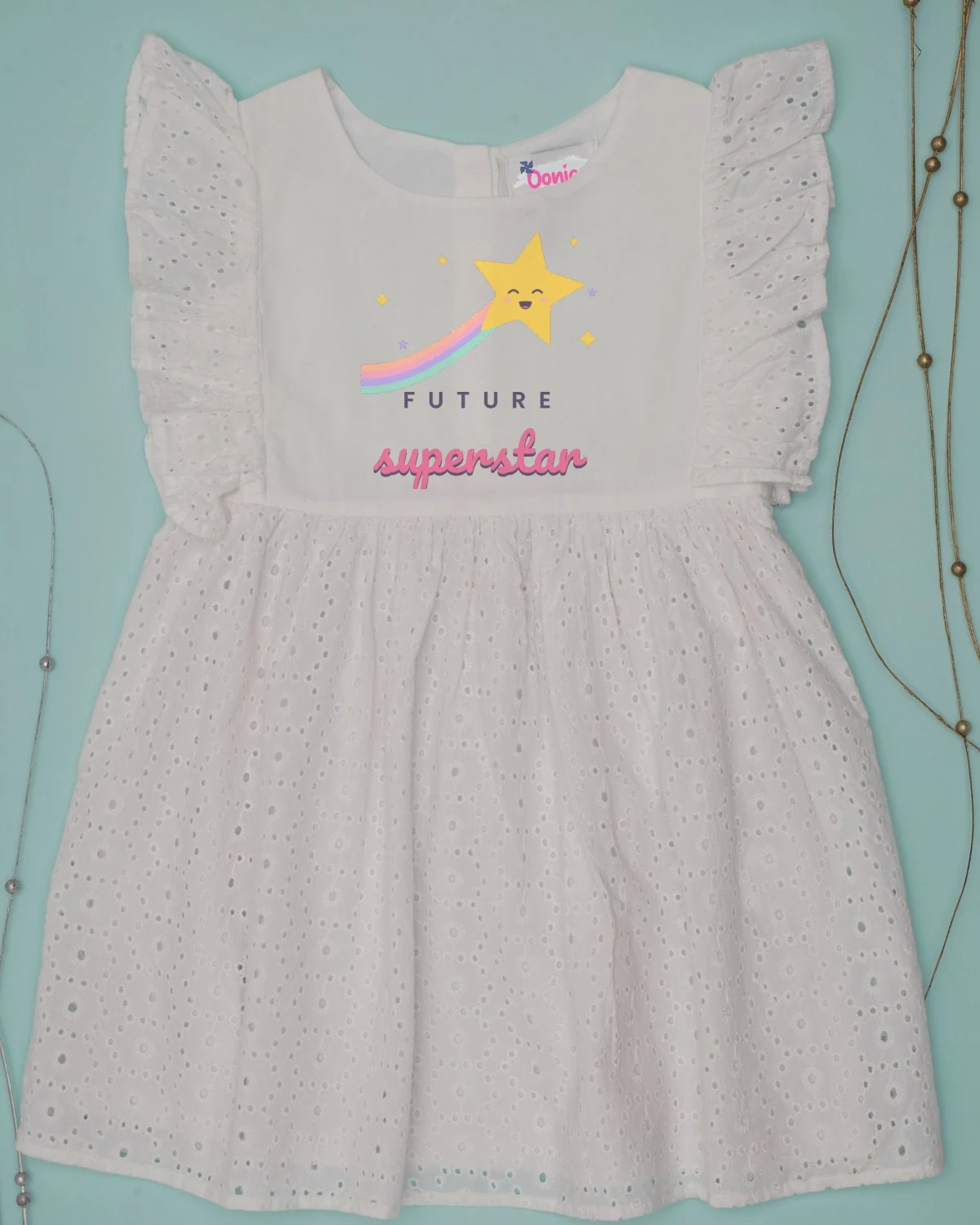 Baby Dress with the "Future superstar." design
