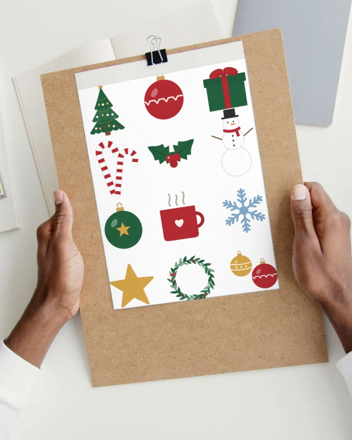 Christmas Clipart Bundle printed on paper